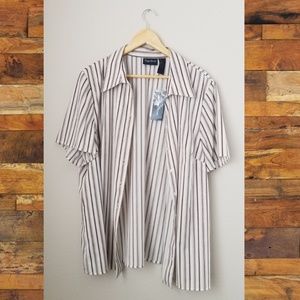 Maggie Barnes Striped Button Blouse
